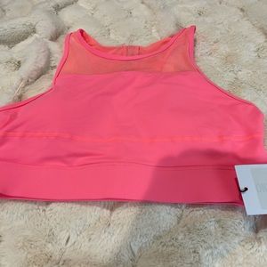 New Zyia All Star sports bra crop top coral  XXL wireless high neck